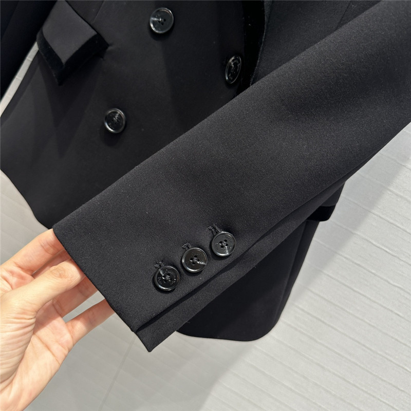 D10r velvet trim double breasted suit jacket replica d&g clothing