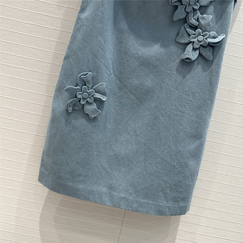 Va1e*ntin0 suspender tube top denim skirt replica clothes