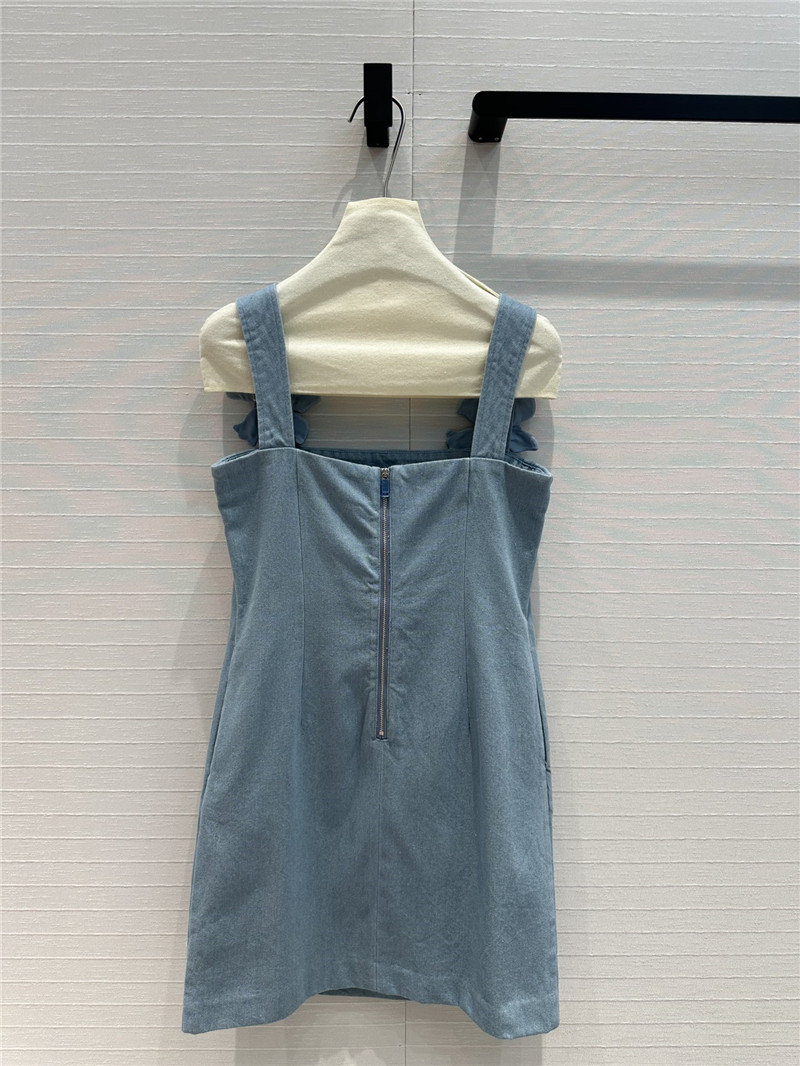 Va1e*ntin0 suspender tube top denim skirt replica clothes