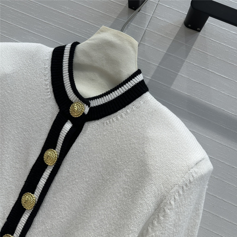 Balmain gold button knitted short cardigan replica clothes