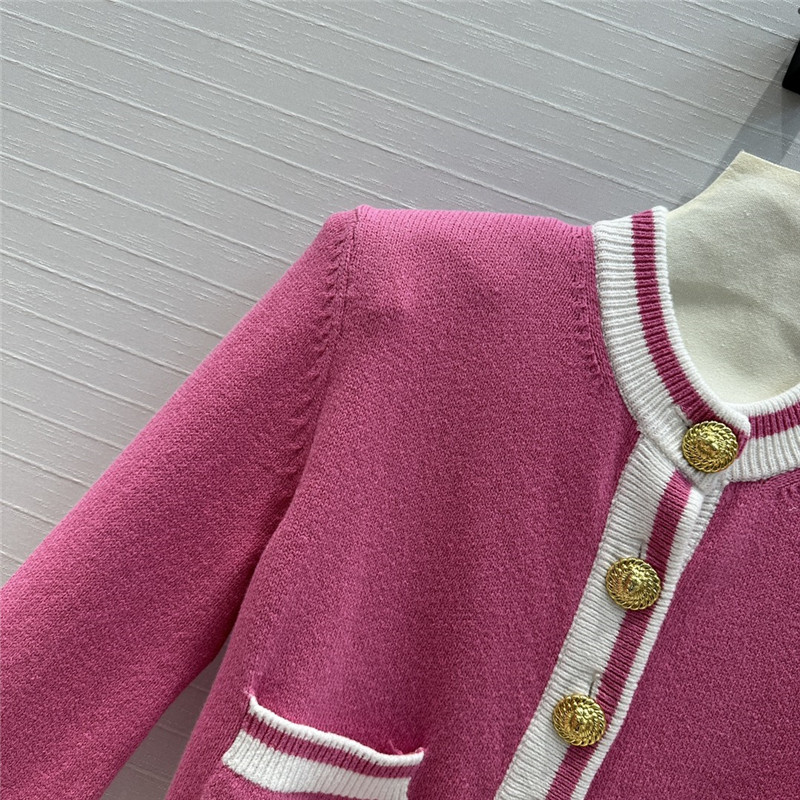 Balmain gold button knitted short cardigan replica clothes