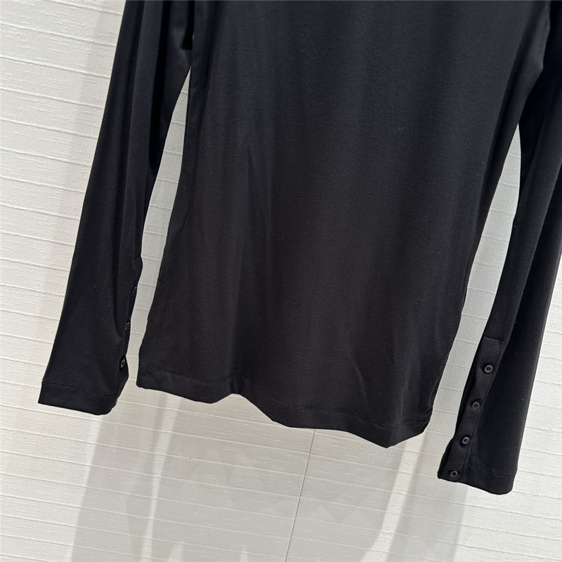 L0ew* knot embroidered bottoming shirt replica clothing