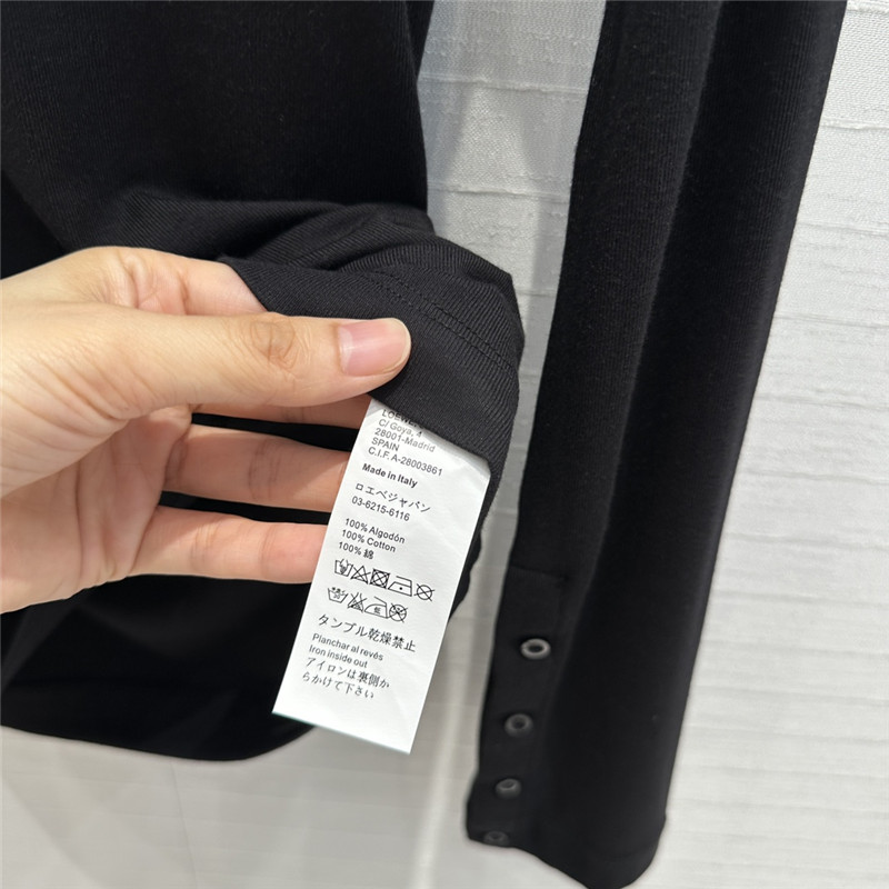 L0ew* knot embroidered bottoming shirt replica clothing