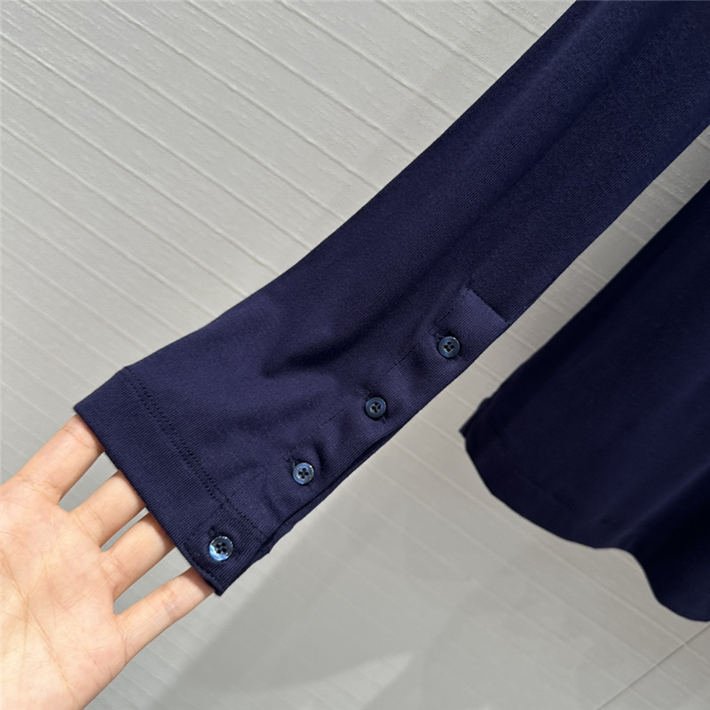 L0ew* knot embroidered bottoming shirt replica clothing