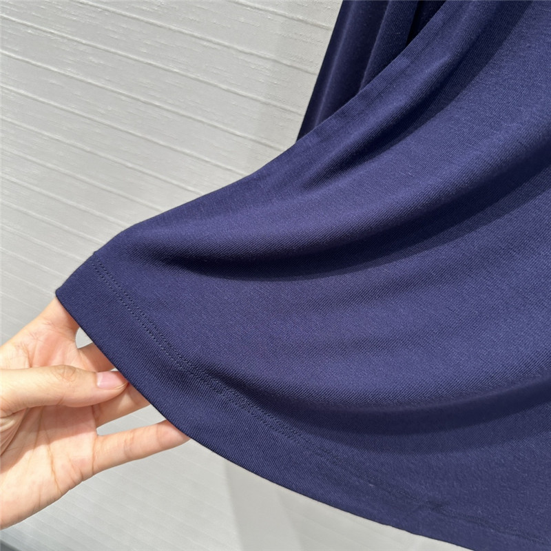 L0ew* knot embroidered bottoming shirt replica clothing