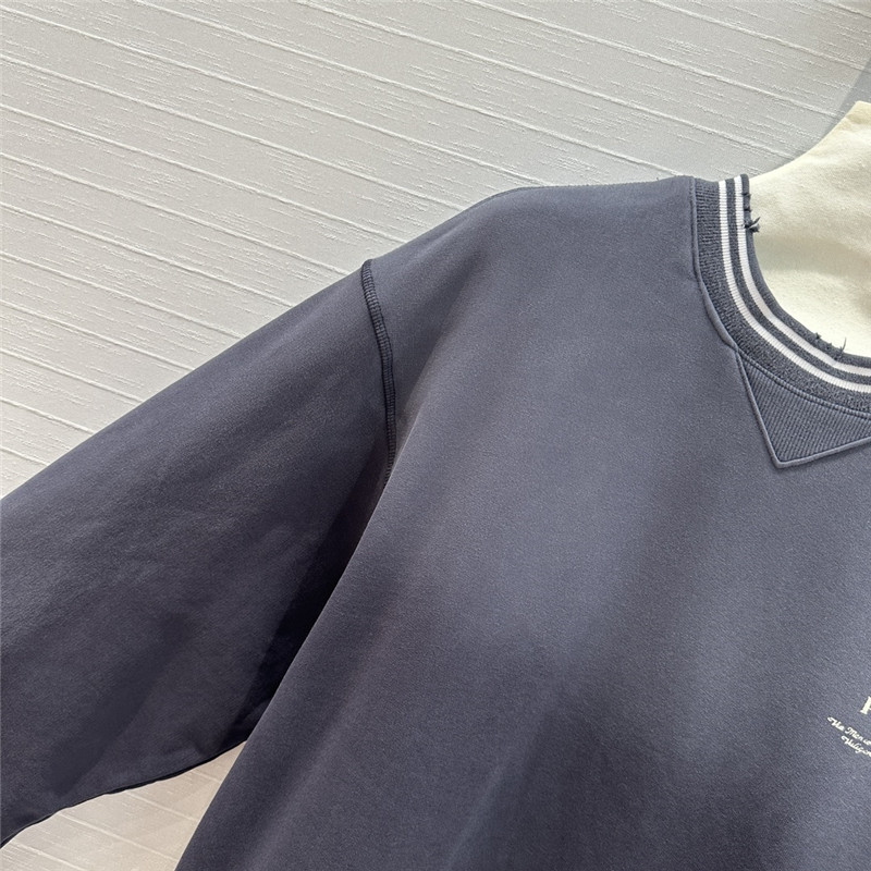 Pra*a old gradient washed round neck sweatshirt replicas clothes