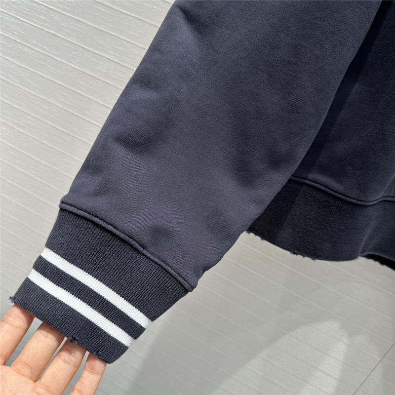 Pra*a old gradient washed round neck sweatshirt replicas clothes