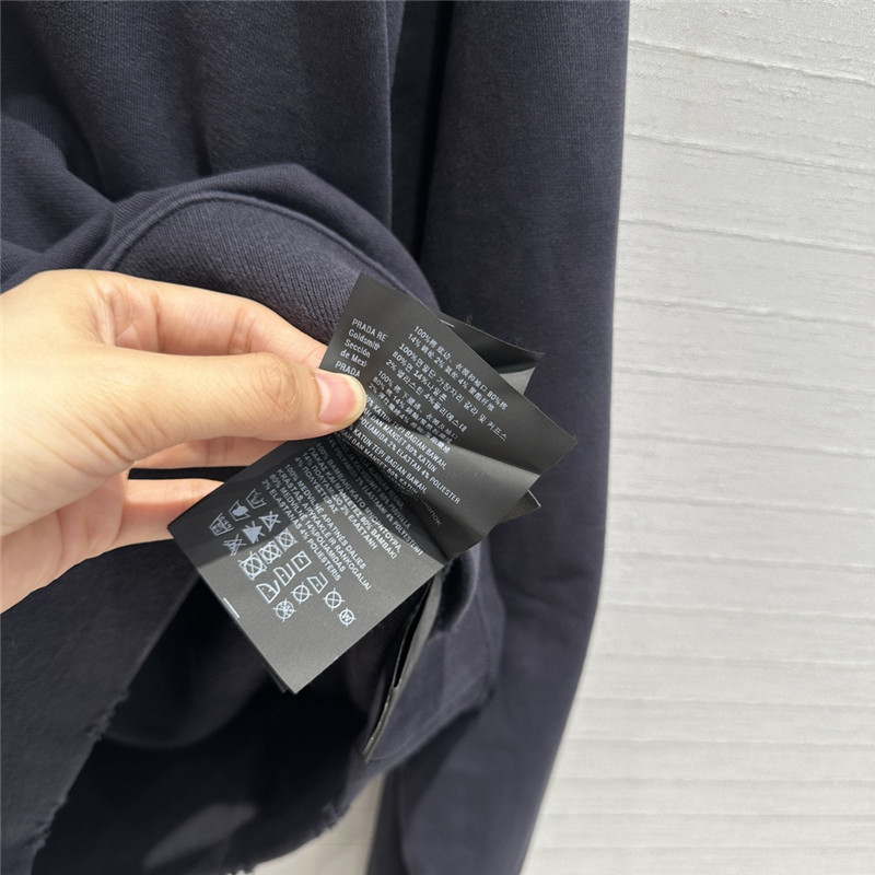 Pra*a old gradient washed round neck sweatshirt replicas clothes