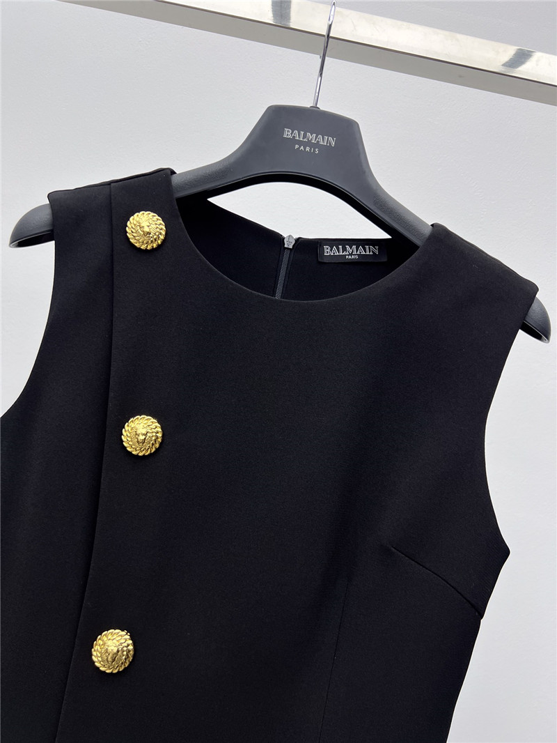 Balmain gold button little black dress replica d&g clothing