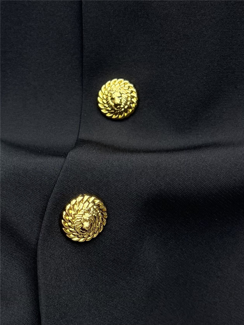 Balmain gold button little black dress replica d&g clothing