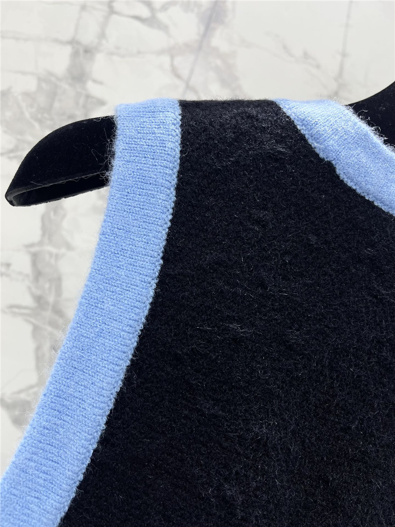 Ch**el contrast vest knit dress replica clothing