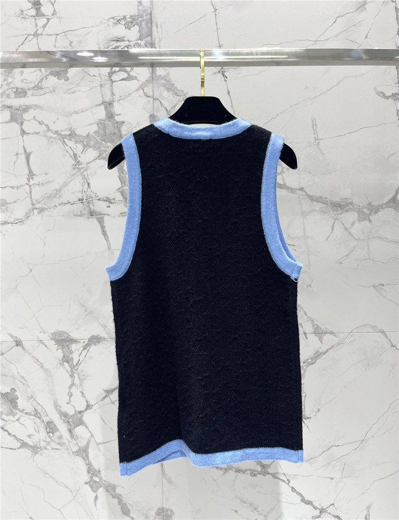 Ch**el contrast vest knit dress replica clothing