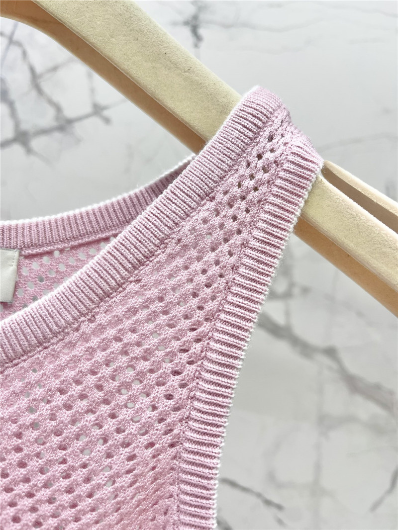 M1um1u letter jacquard vest replica clothing sites