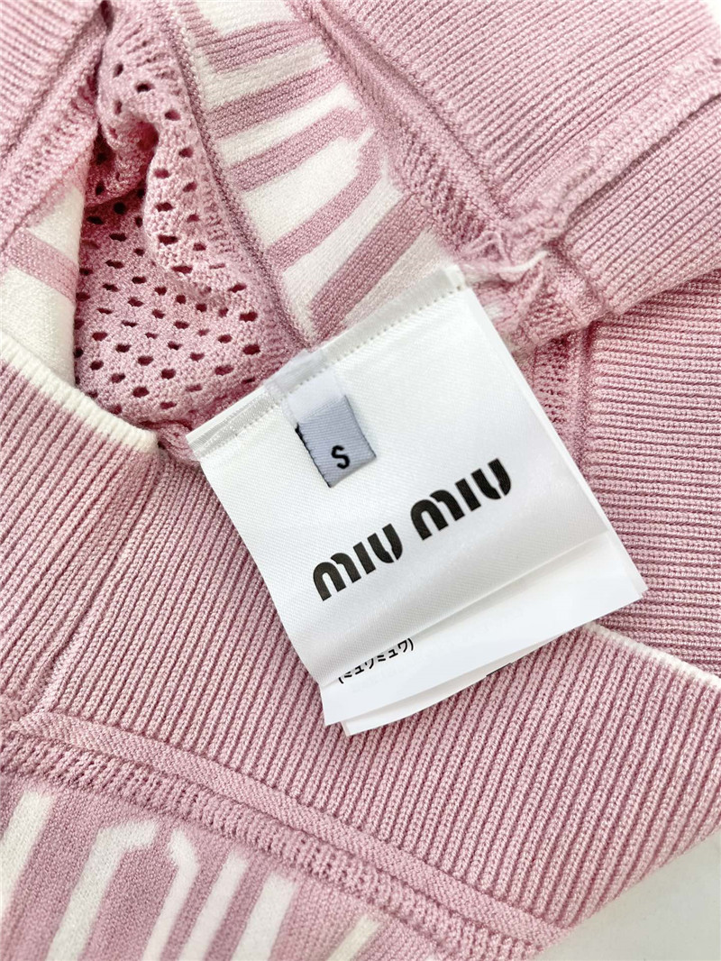 M1um1u letter jacquard vest replica clothing sites