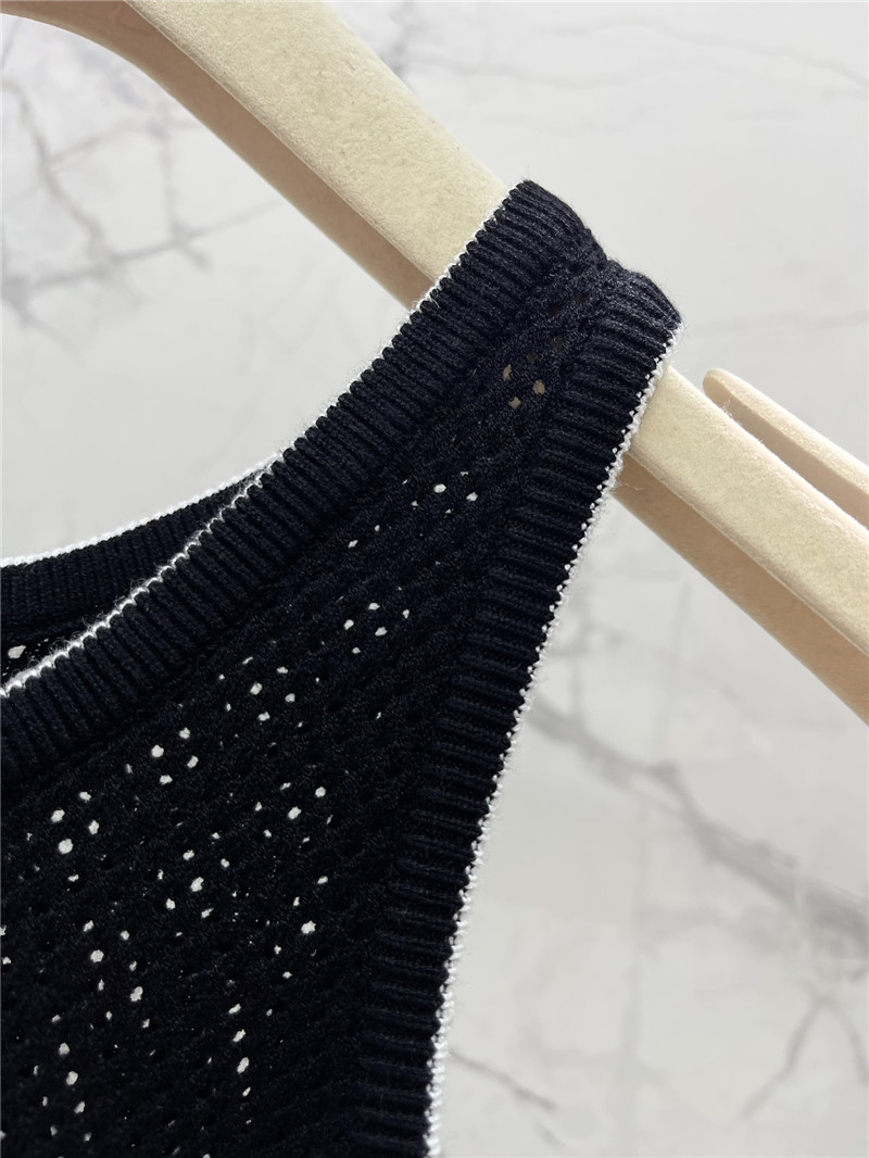 M1um1u letter jacquard vest replica clothing sites