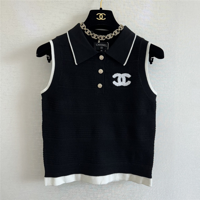 Ch**el polo collar vest replica d&g clothing