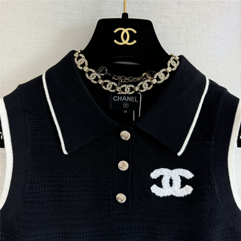 Ch**el polo collar vest replica d&g clothing