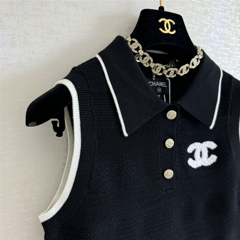 Ch**el polo collar vest replica d&g clothing