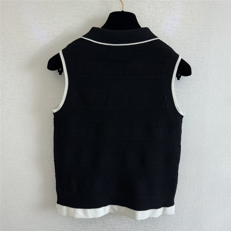 Ch**el polo collar vest replica d&g clothing