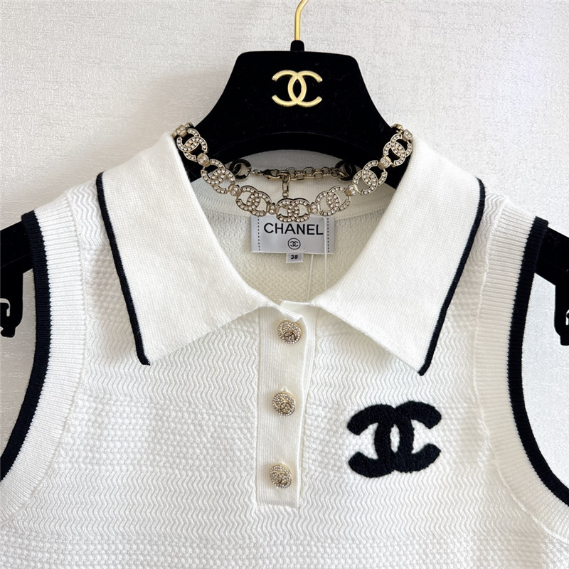 Ch**el polo collar vest replica d&g clothing