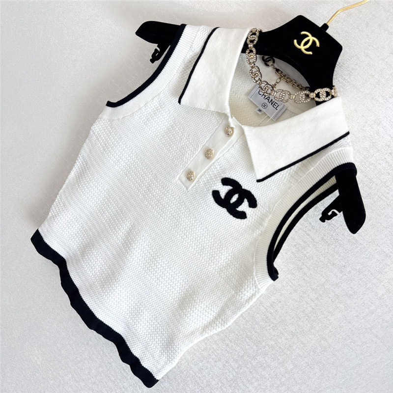 Ch**el polo collar vest replica d&g clothing