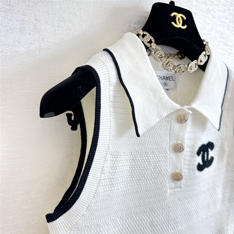 Ch**el polo collar vest replica d&g clothing