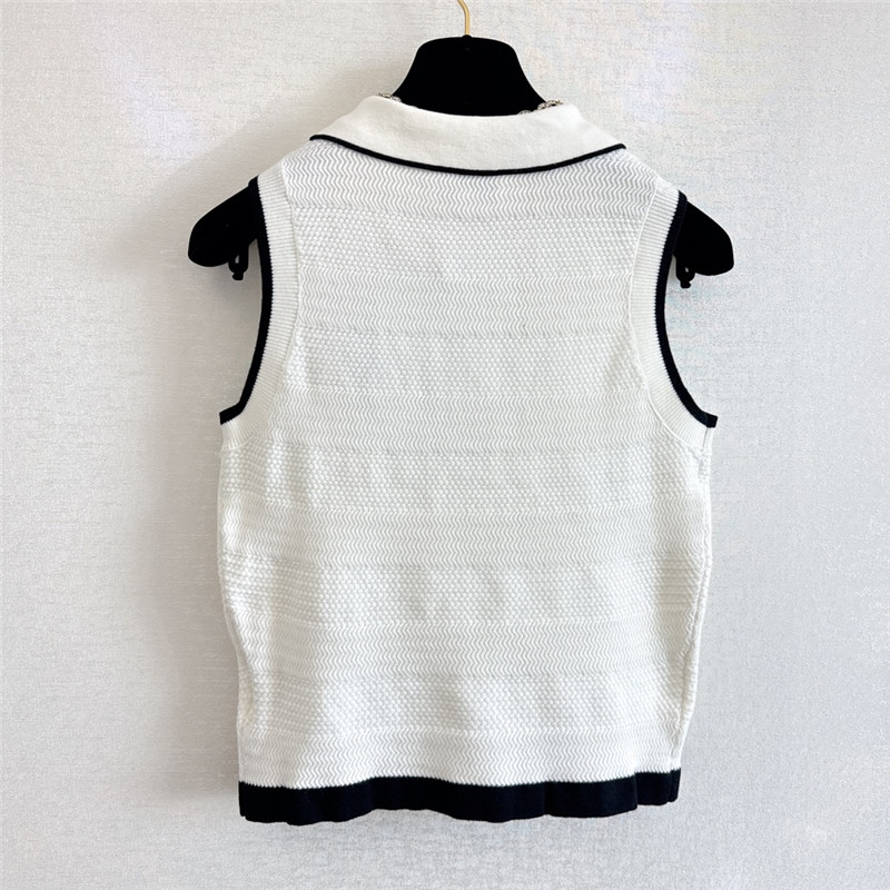 Ch**el polo collar vest replica d&g clothing