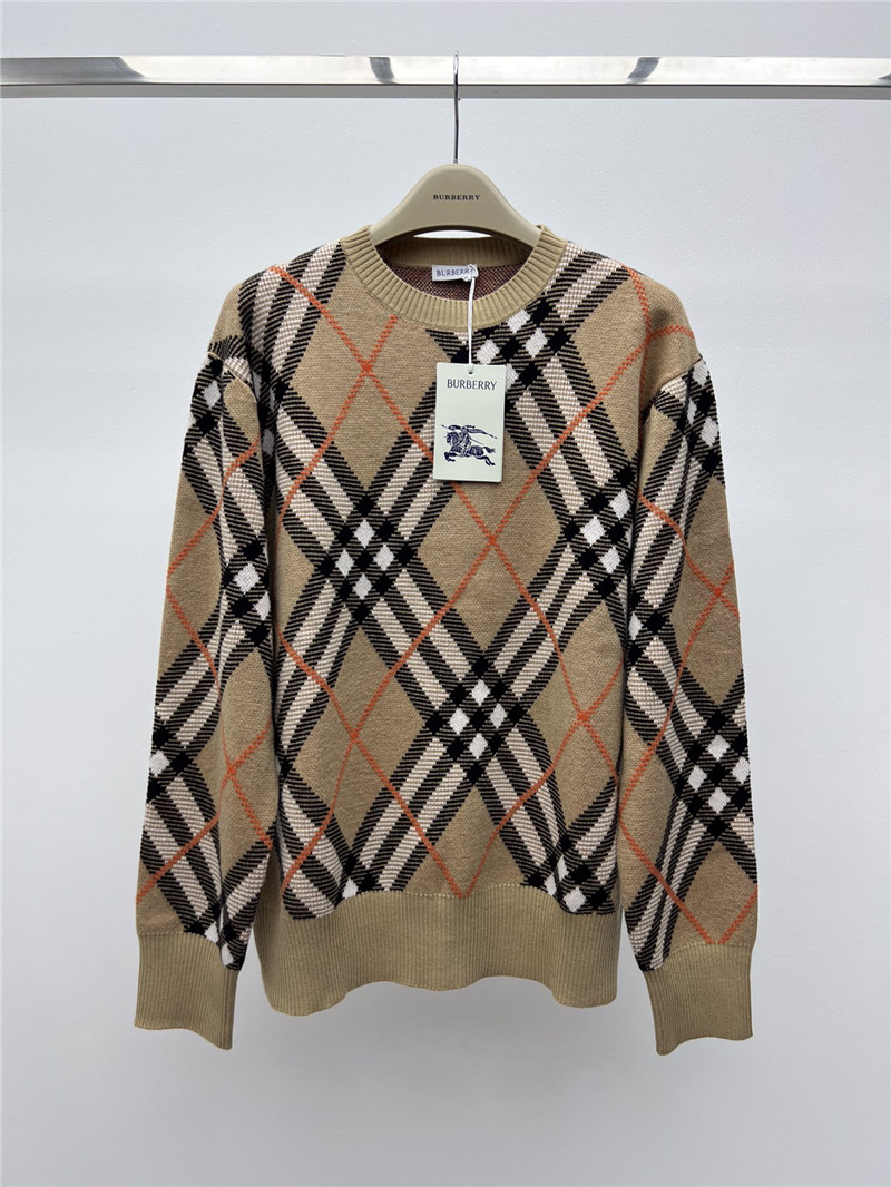 Bv*b*rry check pullover sweater replica clothing sites