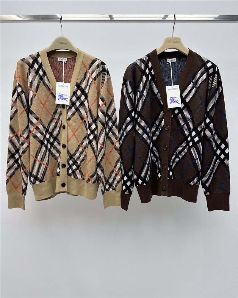 Bv*b*rry checked wool cardigan replica d&g clothing
