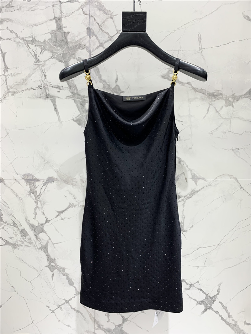 Versace satin rhinestone suspender dress replica d&g clothing