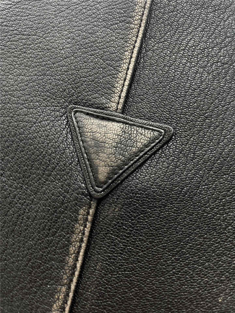 Pra*a short pu leather jacket replicas clothes