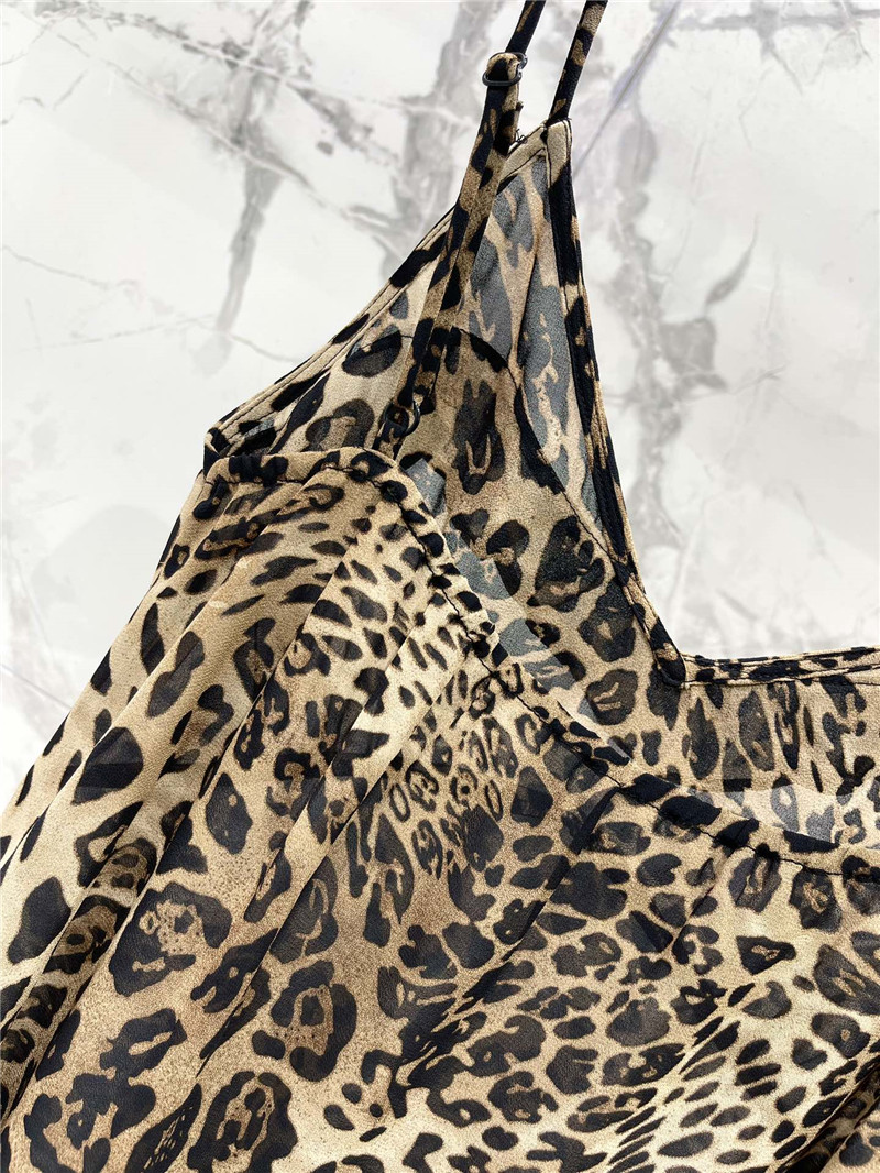 Y51 backless leopard print small camisole replica d&g clothing