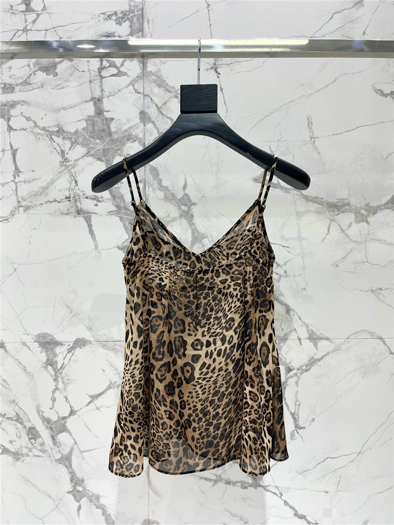 Y51 backless leopard print small camisole replica d&g clothing