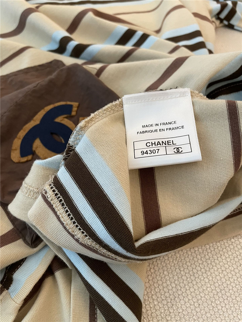 Ch**el new striped t-shirt cheap replica designer clothes