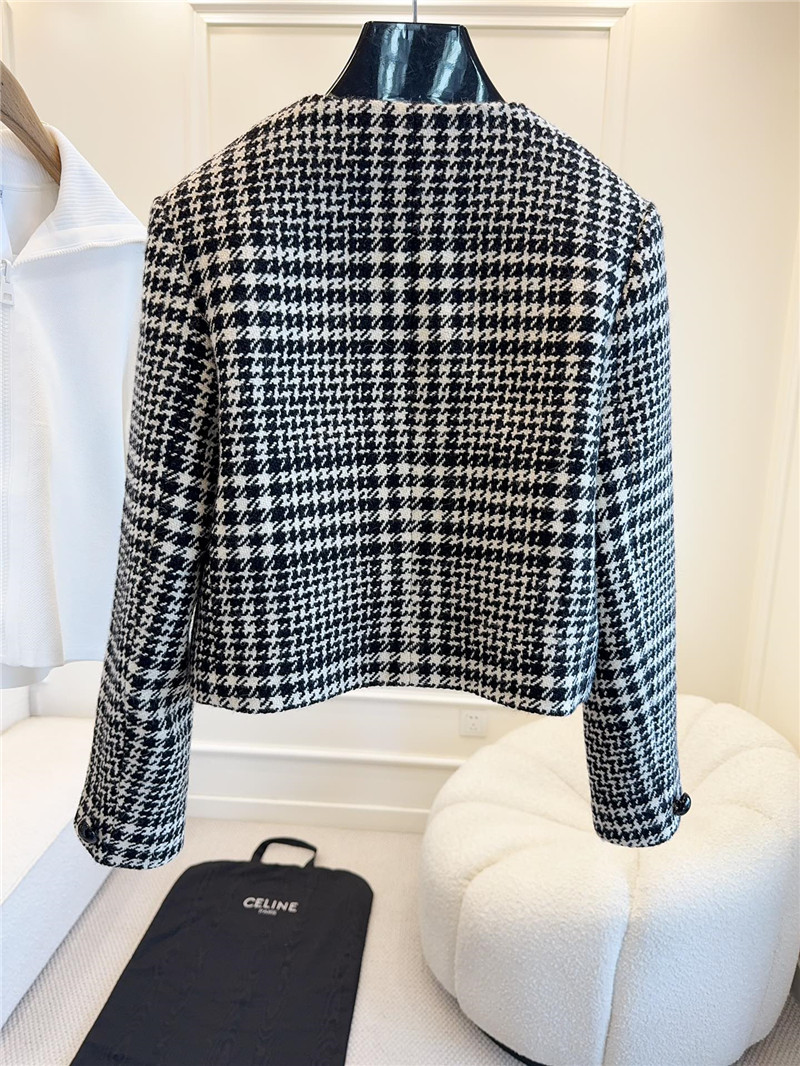 Ce1i*e wool houndstooth coat replica designer clothes