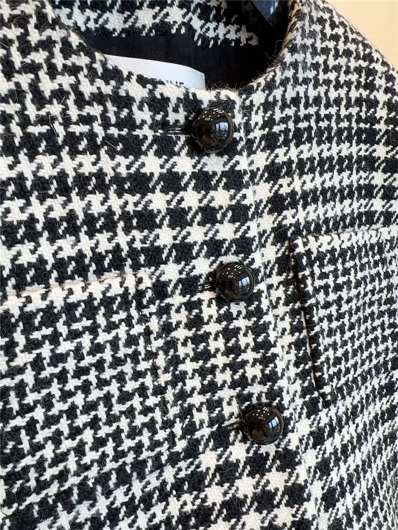 Ce1i*e wool houndstooth coat replica designer clothes