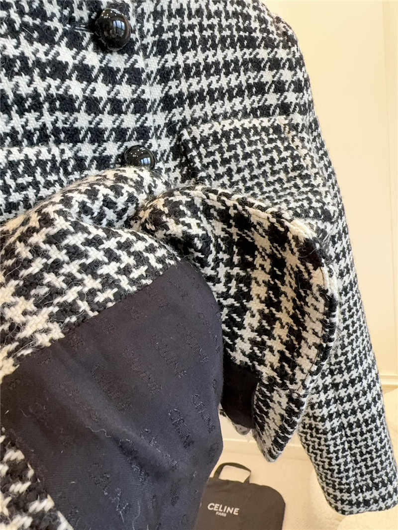 Ce1i*e wool houndstooth coat replica designer clothes