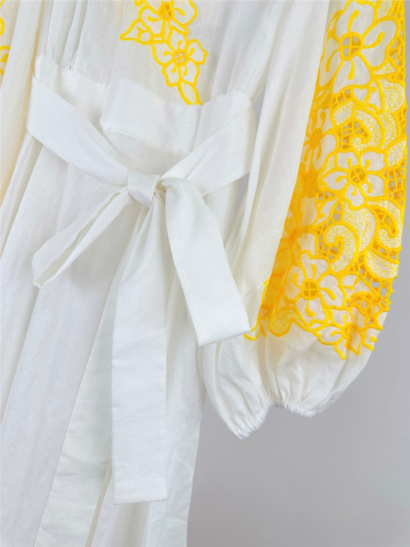 zimm embroidery detail long dress replica clothes