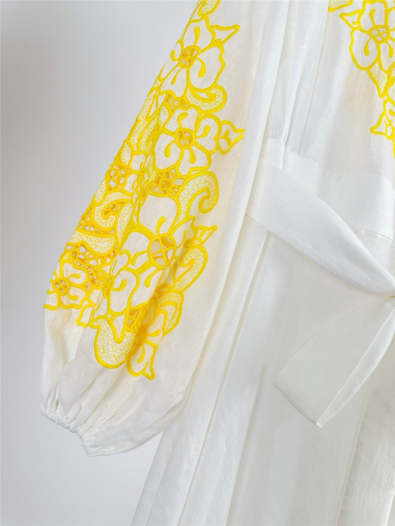 zimm embroidery detail long dress replica clothes