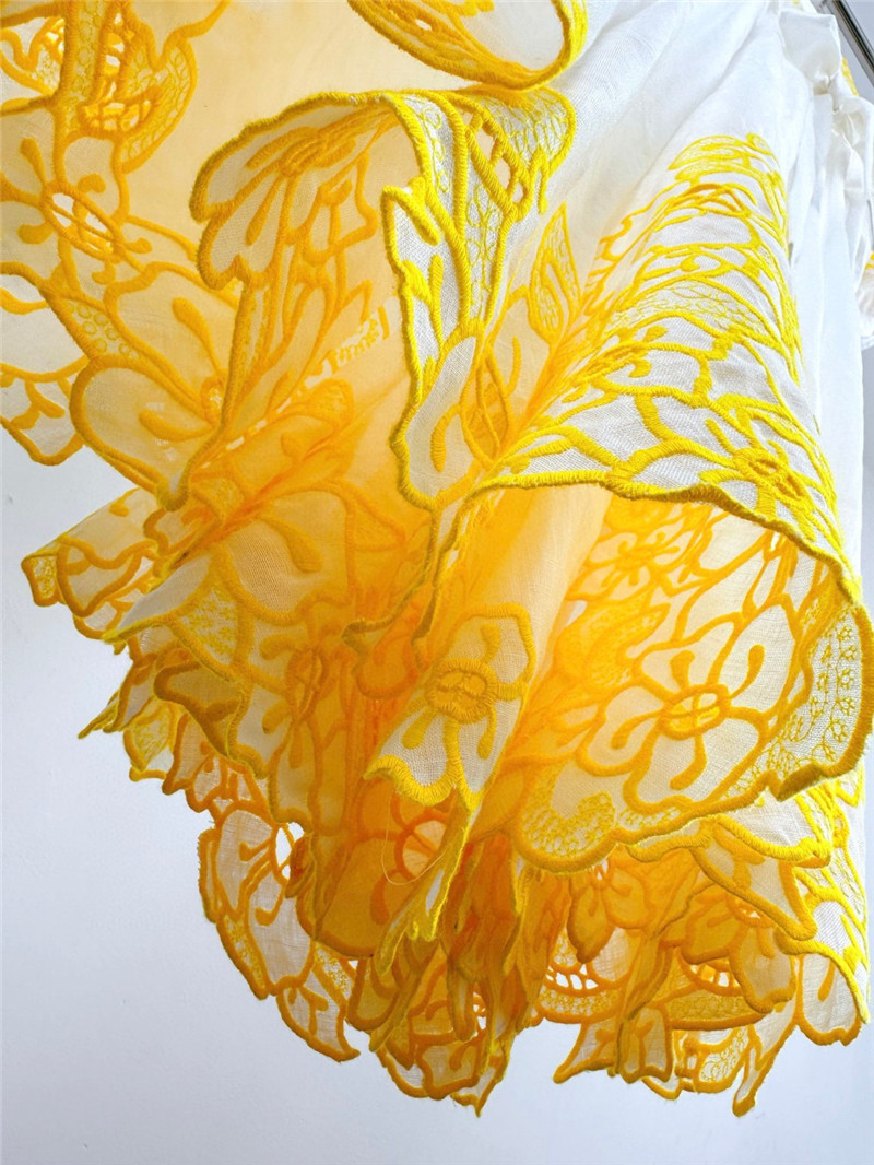 zimm embroidery detail long dress replica clothes