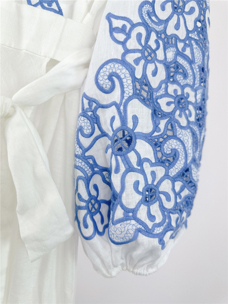 zimm embroidery detail long dress replica clothes