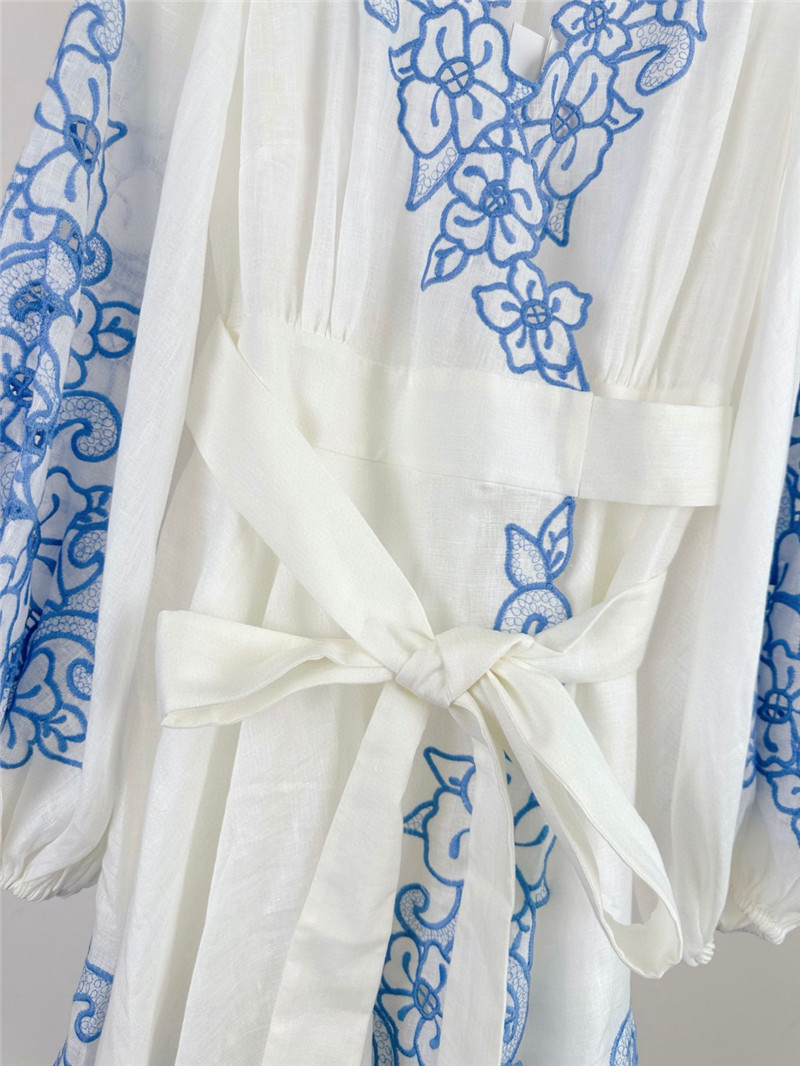 zimm embroidery detail mini dress replica designer clothes
