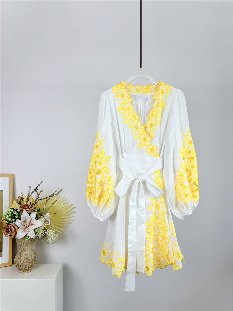 zimm embroidery detail mini dress replica designer clothes