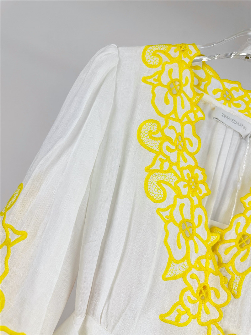 zimm embroidery detail mini dress replica designer clothes