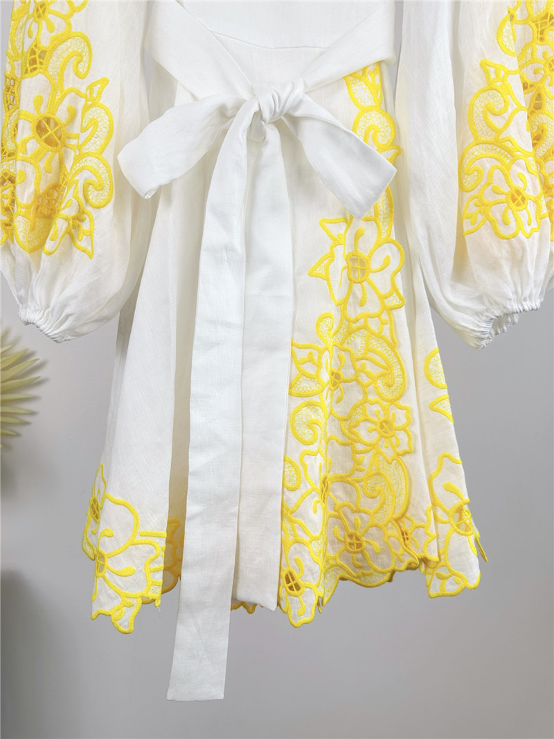 zimm embroidery detail mini dress replica designer clothes