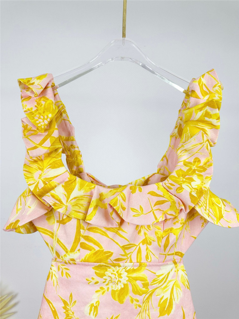 zimm ruffle neckline mini dress replica clothing sites