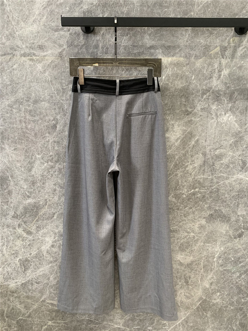M1um1u wool wide-leg pants replica d&g clothing