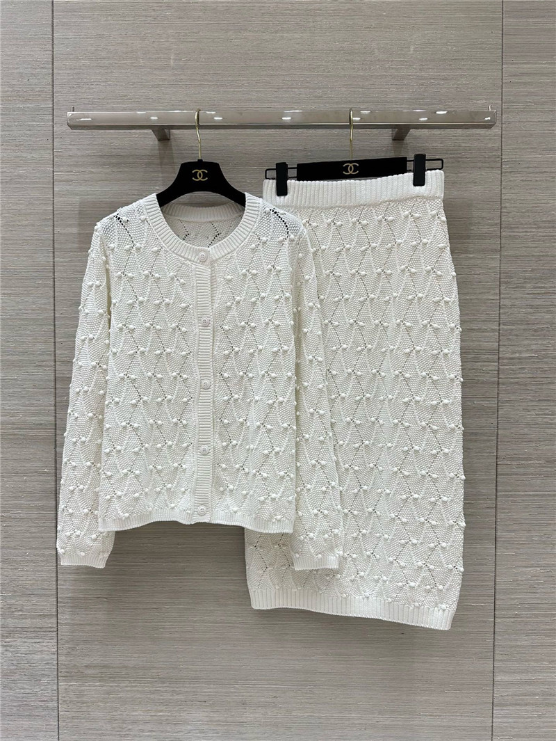 Vanitoo jacquard crochet knitted suit replica clothes