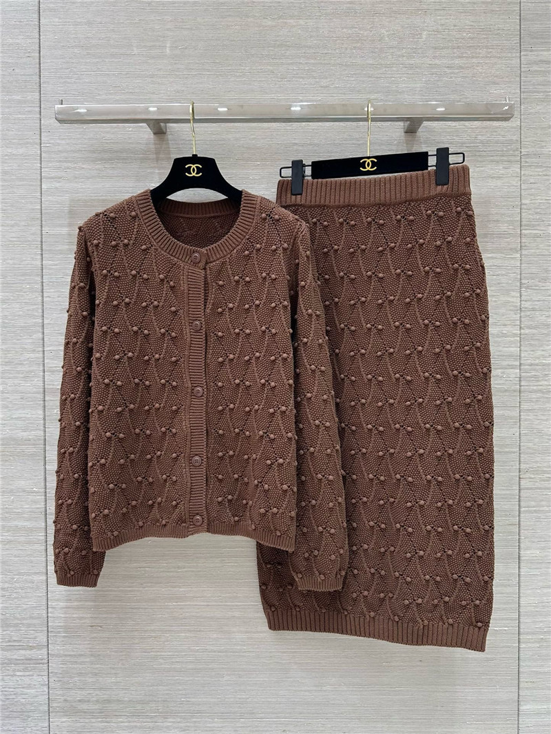 Vanitoo jacquard crochet knitted suit replica clothes