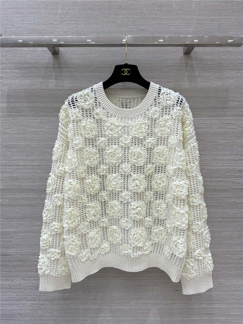 Ce1i*e 3d flower knitted top replica clothes